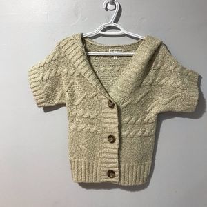 Aeropostale Short Sleeve Hooded Cable knit Sweater